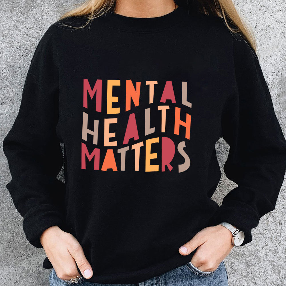 Letter printed long sleeved hoodie