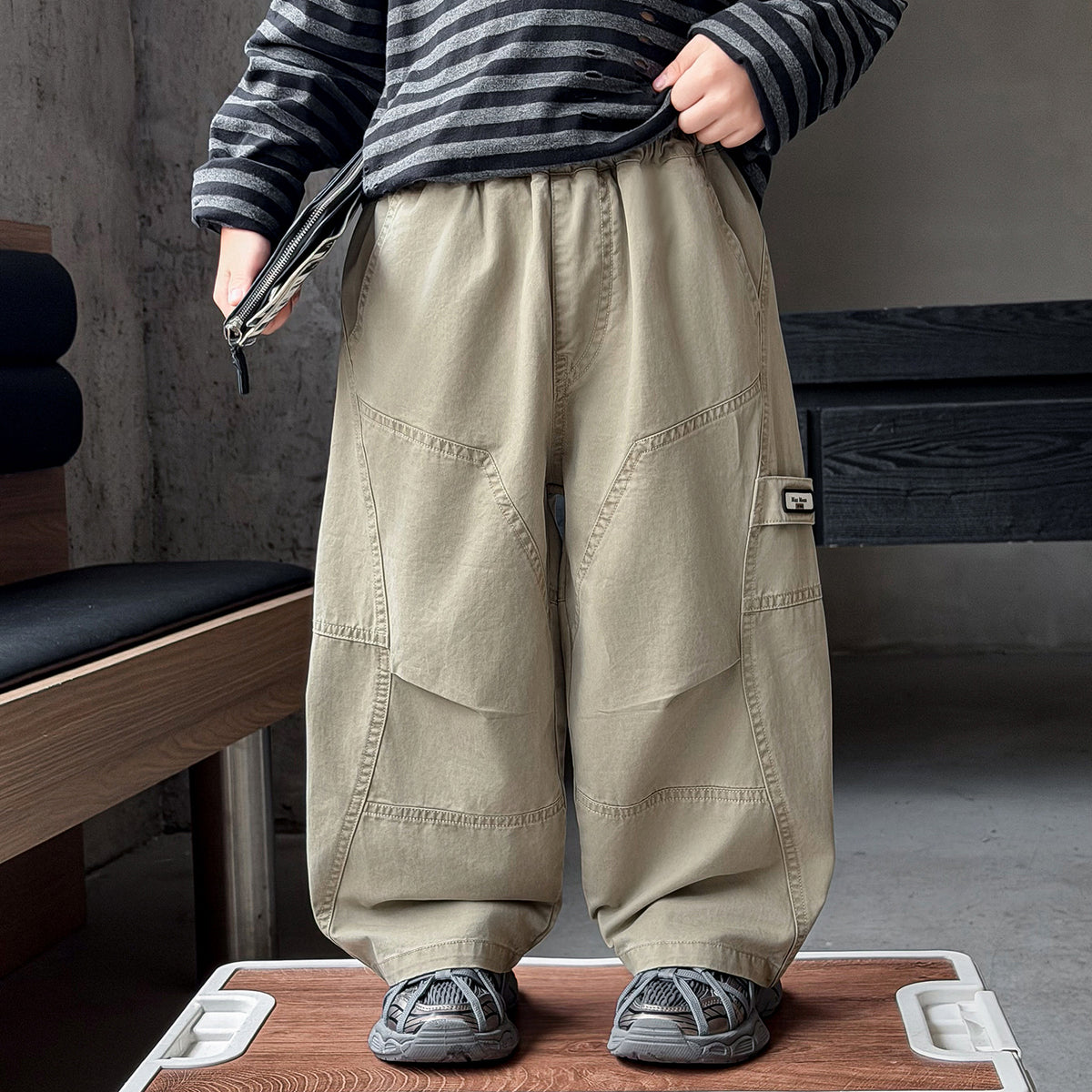 Boys' Khaki Cargo Pants